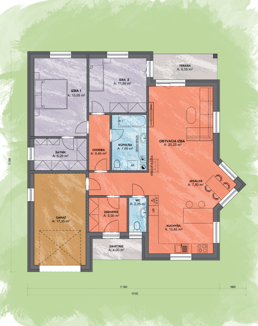 Eva 1 Design Podorys - EVA 1 | Familyhouse