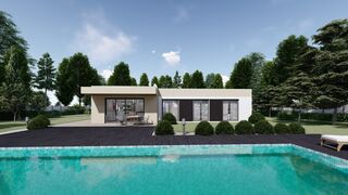 Projekt domu ENOS 5 - moderný dom s veľkou terasou
